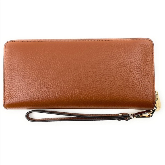 NWT MICHAEL KORS Jet Set Large Continental Travel Brown Leather Wallet - Picture 2 of 8